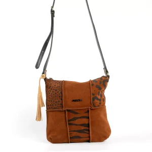 Bolso FERCHI 43412 Gris Piel Leopardo