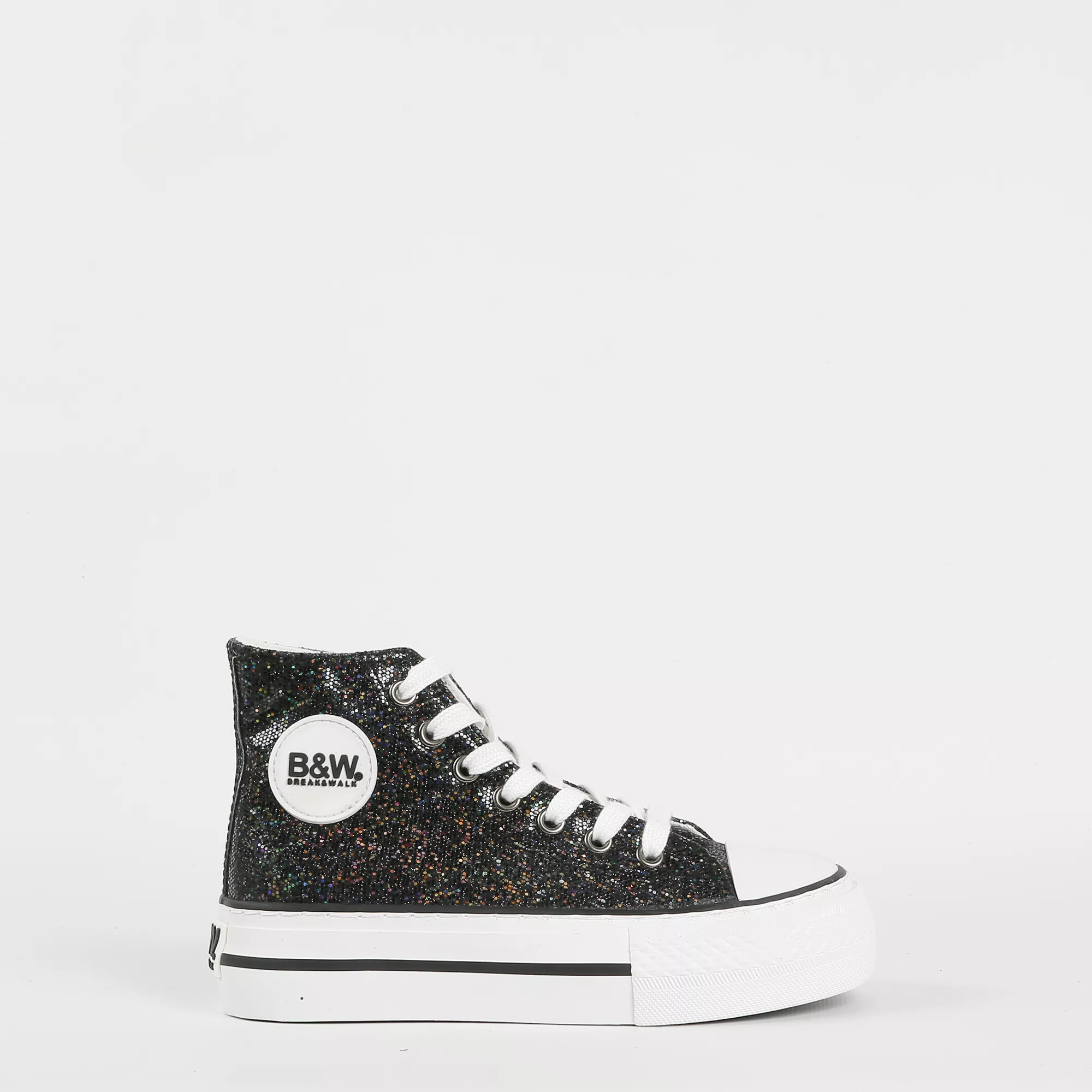 Zapatillas B&W 527063 Purpurina Negro 32-40