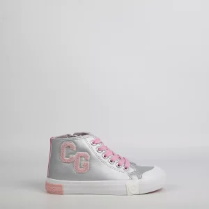 Zapatilla Kids Botín Coguitos 004 Plata Rosa