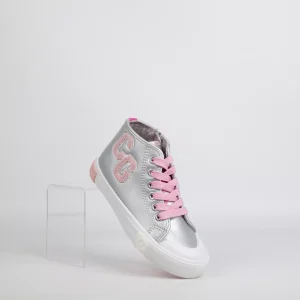 Zapatilla Kids Botín Coguitos 004 Plata Rosa