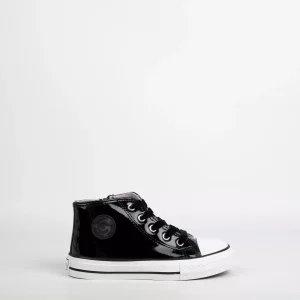 Zapatilla Kids Botín Coguitos 090 Charol Negro