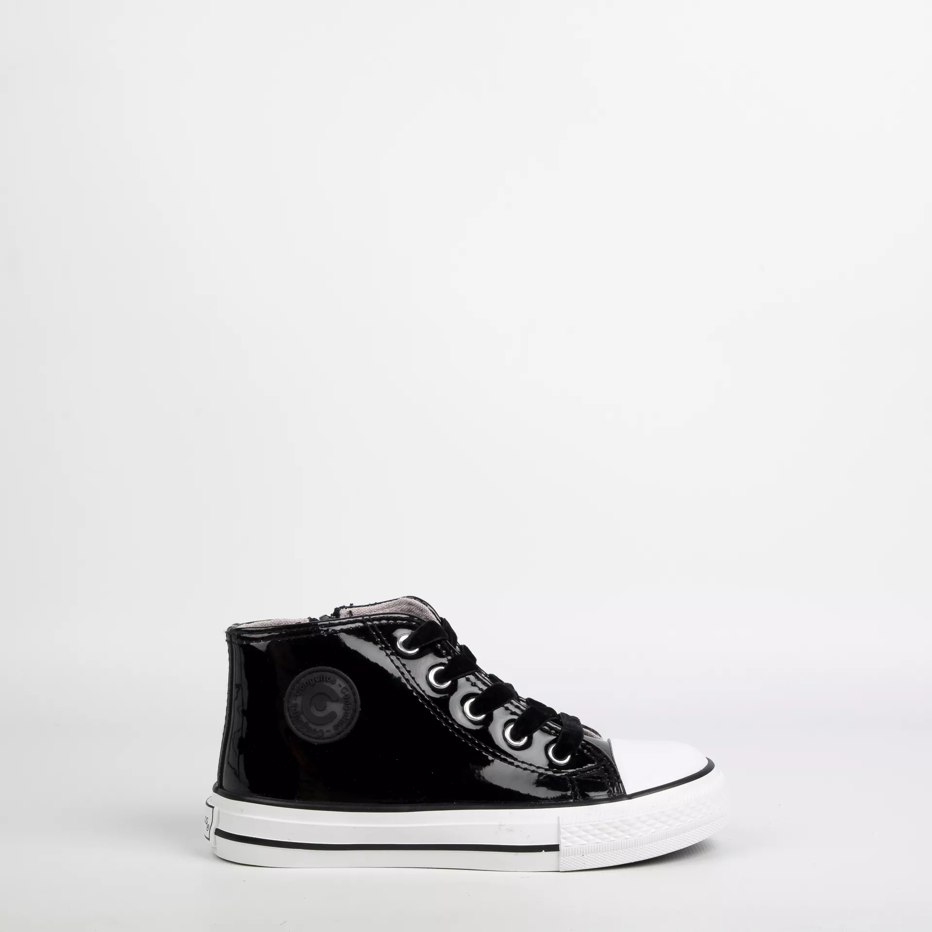 Zapatilla Kids Botín Coguitos 090 Charol Negro