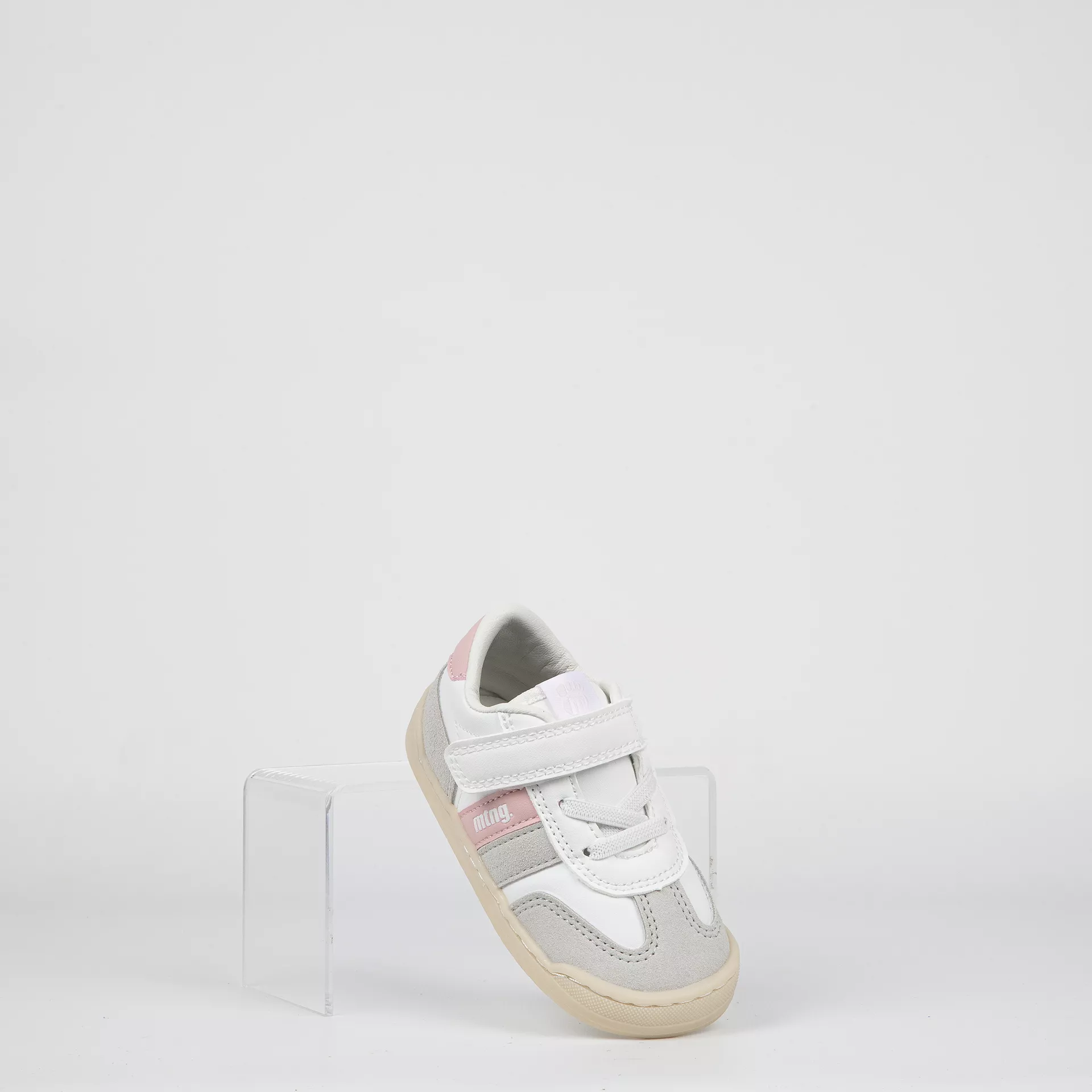 Deportivo Kids Mustang Barefoot 060 Blanco Rosa - Imagen 2