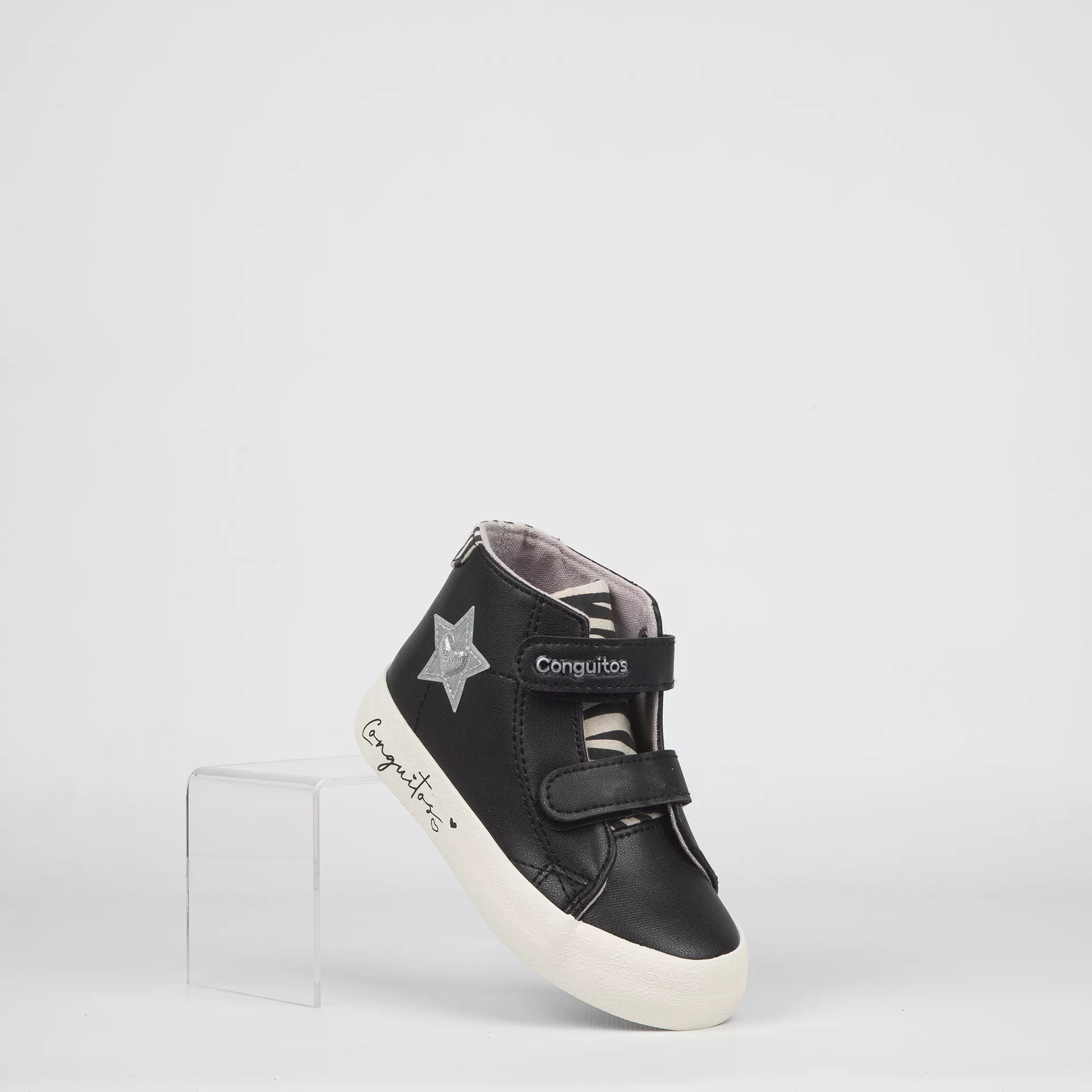 Zapatilla Kids Botín Coguitos 108 Estrella Negro - Imagen 2