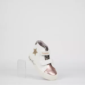Zapatilla Kids Botín Coguitos 108 Estrella Blanco Oro