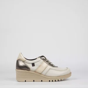 Deportivos Pepe Saenz 867 Cuña Confort Beige