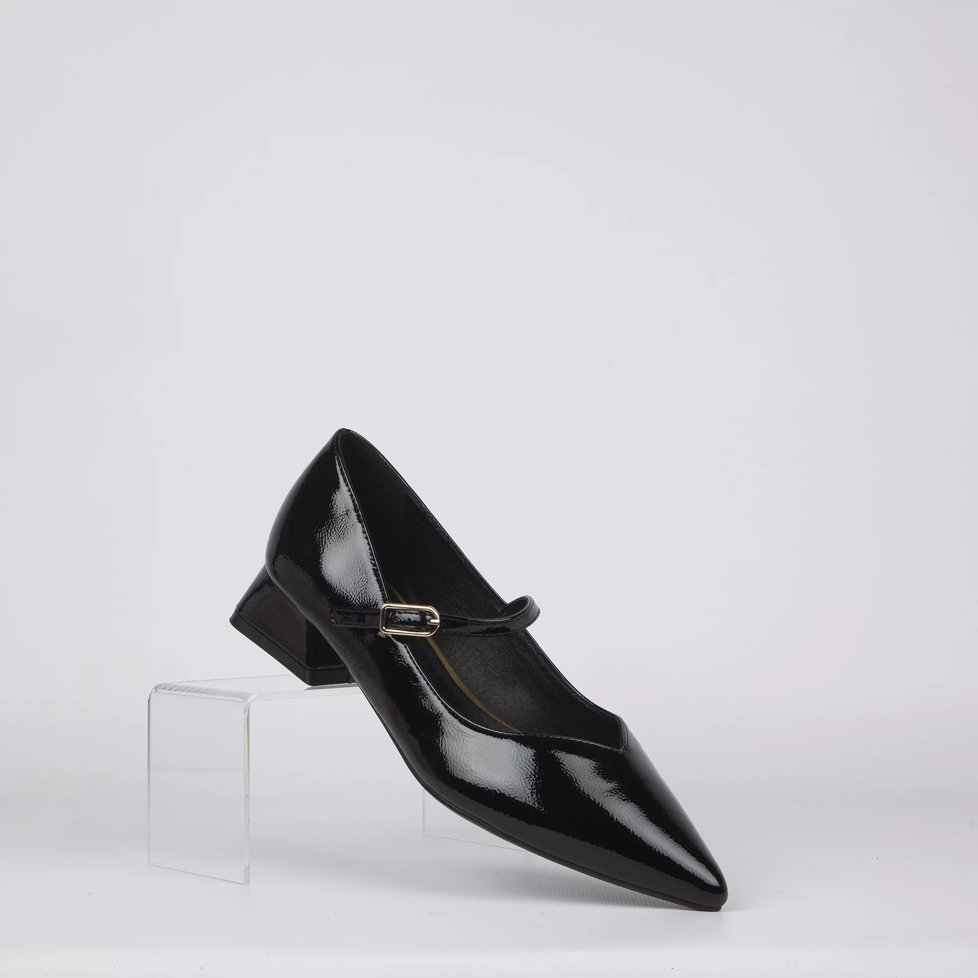 Zapato Tacón Bajo Gioseppo WISHAW Charol Negro - Imagen 2