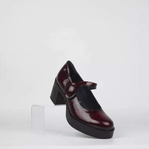 Zapato Tacón Confort Fluchos 588 Granate