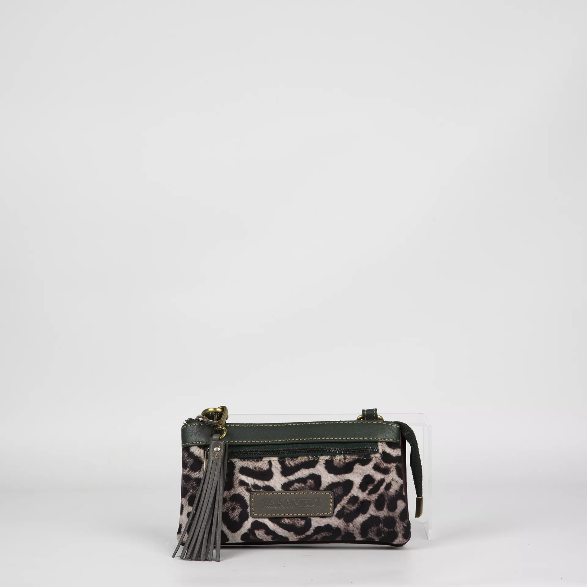 Bolso Caramelo 51037 Animal Print Verde